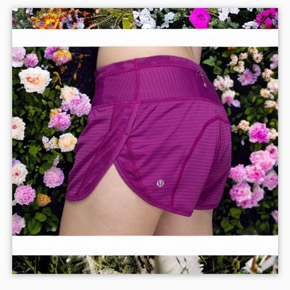 Lululemon Run For Days Short-Regal Plum-Sz 4 EUC💜☀️Anti stink Technology - Picture 8 of 11